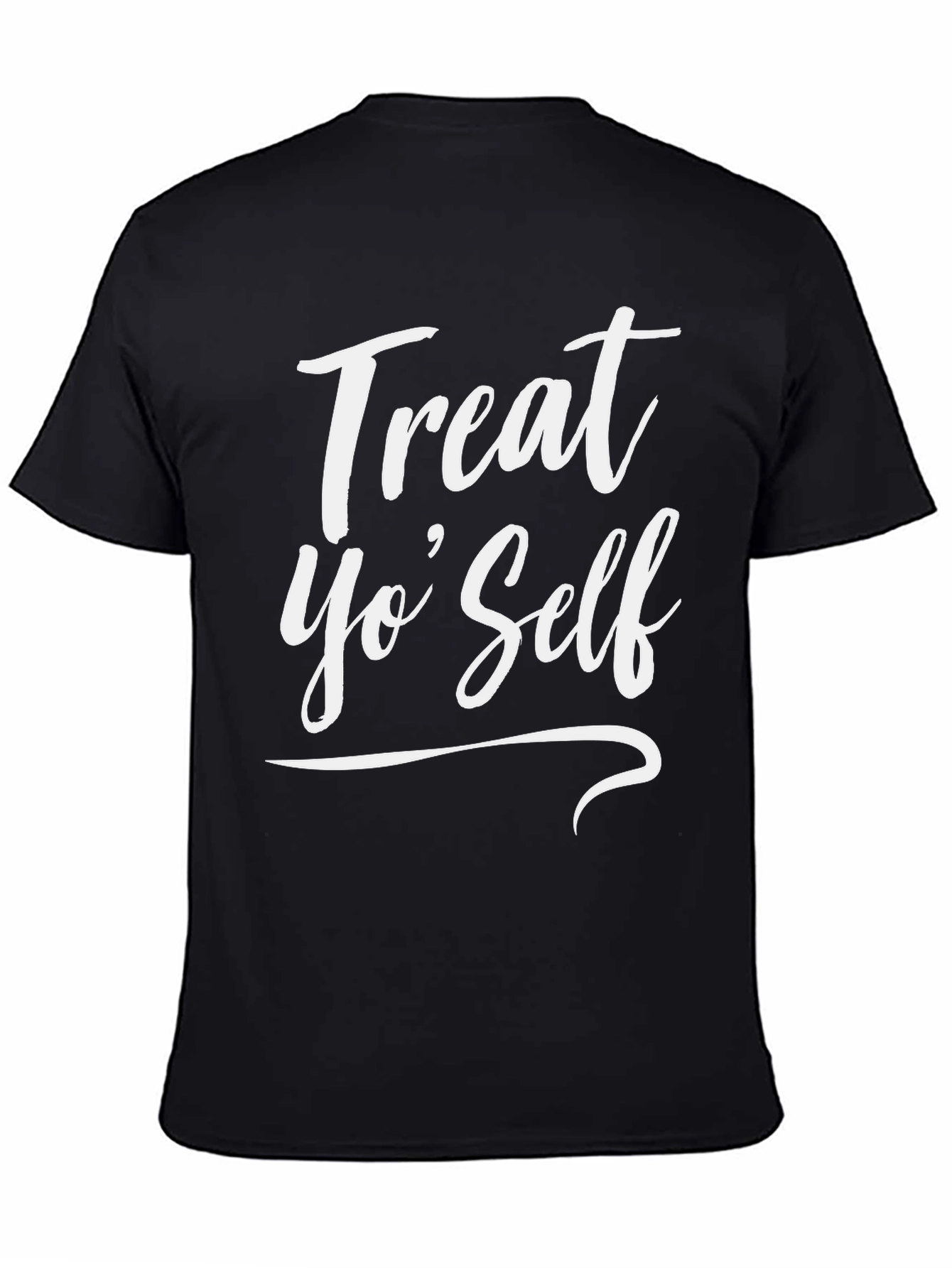 Treat Yo Self Black Graphic Tee Shirt