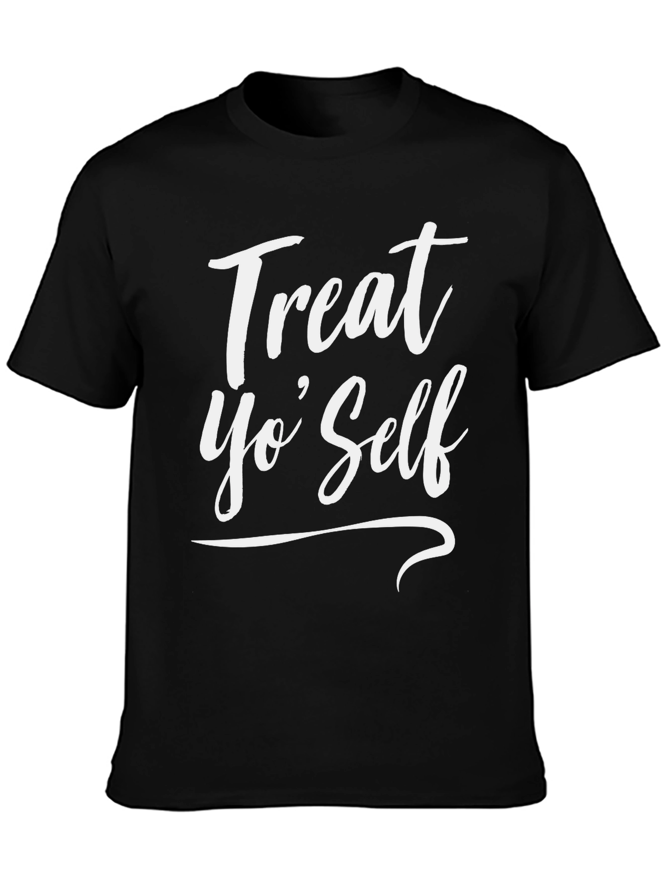 Treat Yo Self Black Graphic Tee Shirt