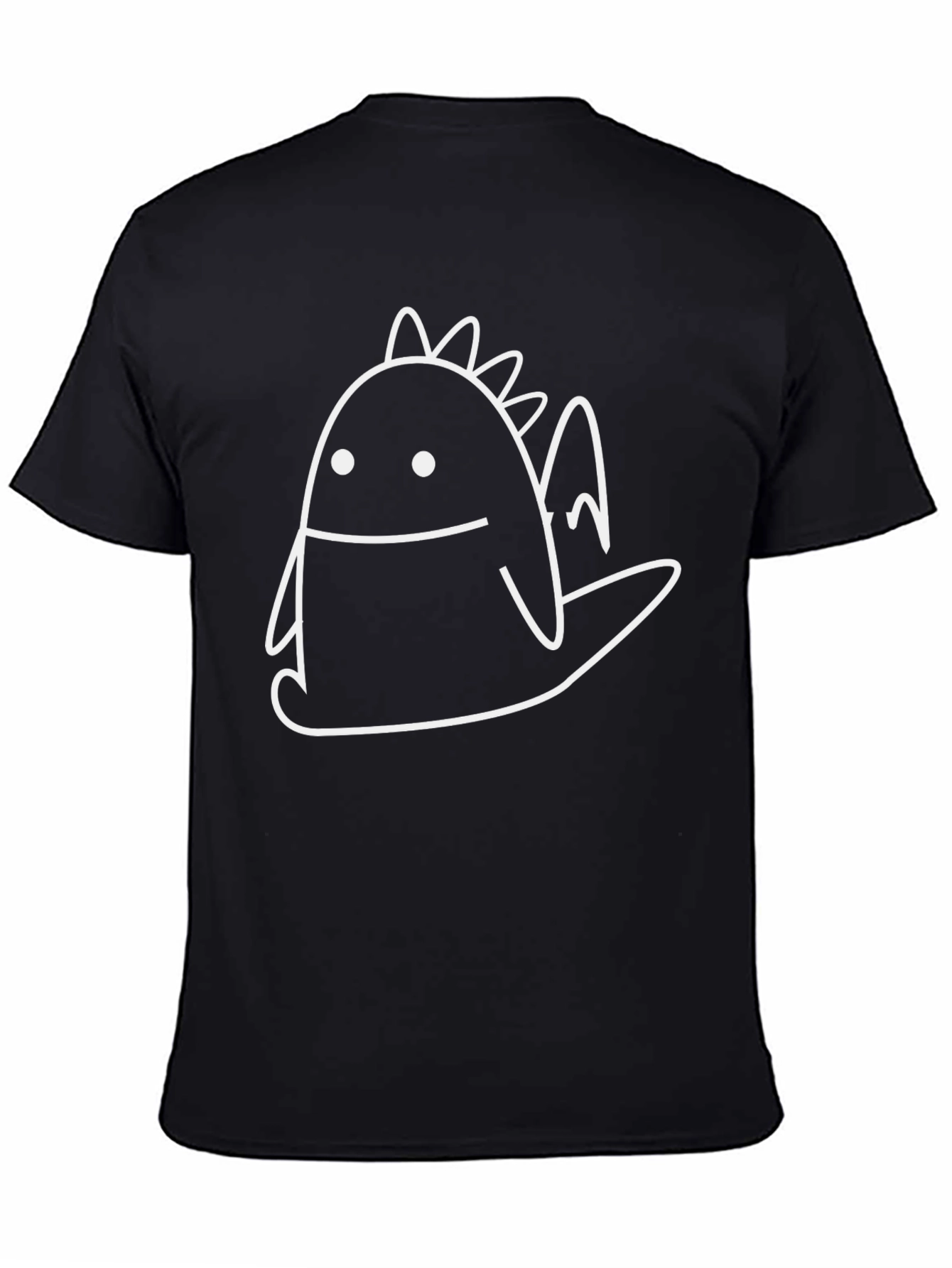 Cartoon Dragon Graphic Black T-Shirt