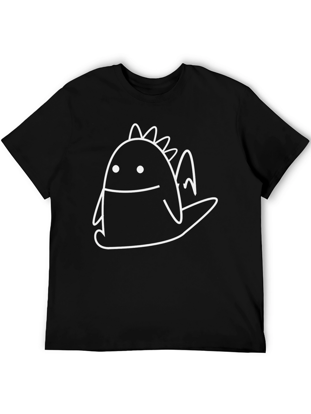 Cartoon Dragon Graphic Black T-Shirt