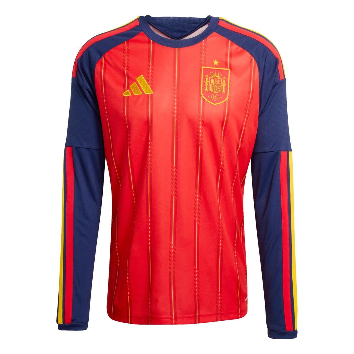 2026 Spain Men's Stadium Home Long-Sleeve Soccer Jersey