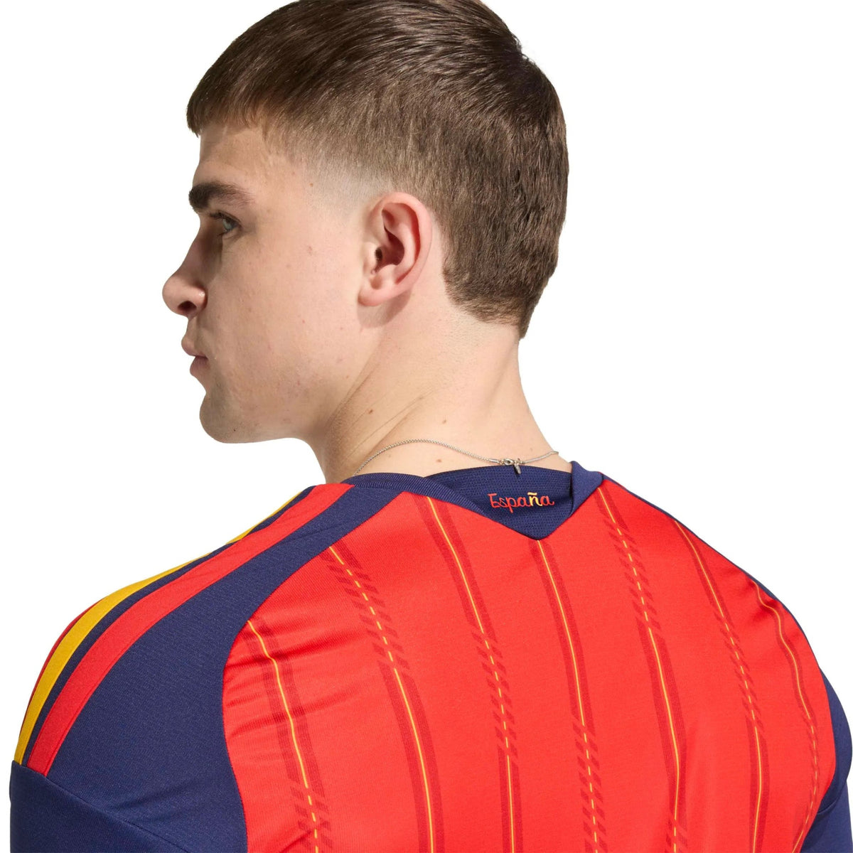 2026 Spain Men's Stadium Home Long-Sleeve Soccer Jersey