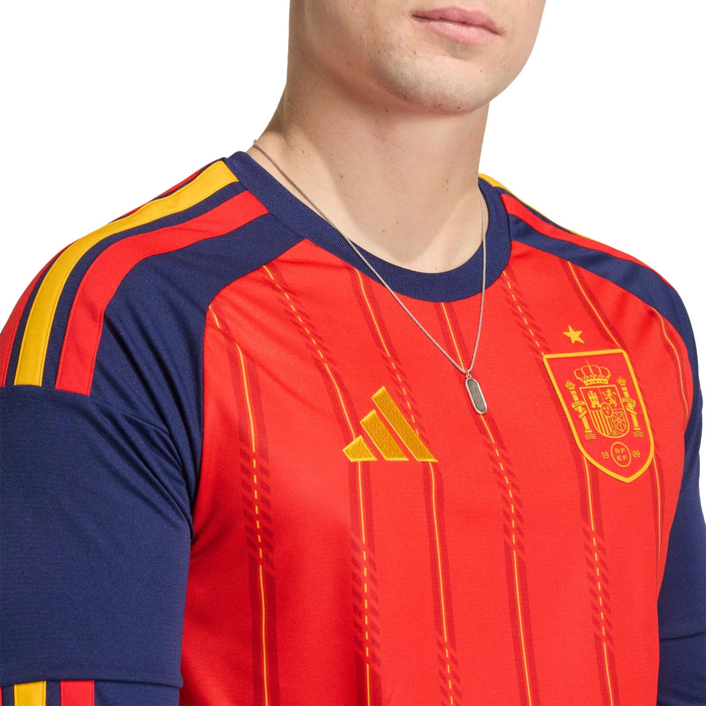 2026 Spain Men's Stadium Home Long-Sleeve Soccer Jersey