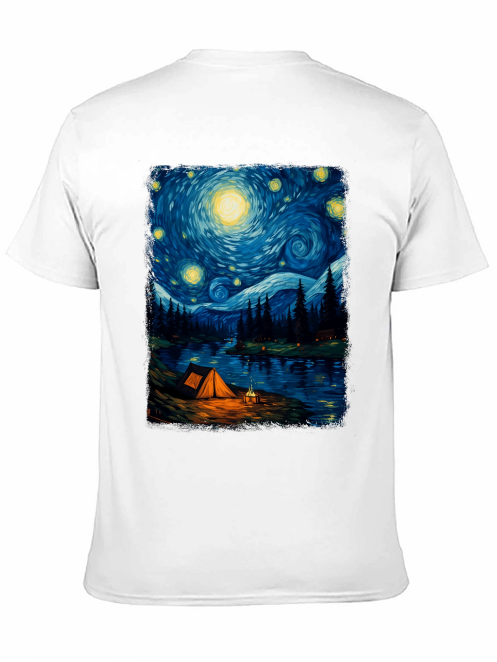 Starry Night Camping Graphic Tee