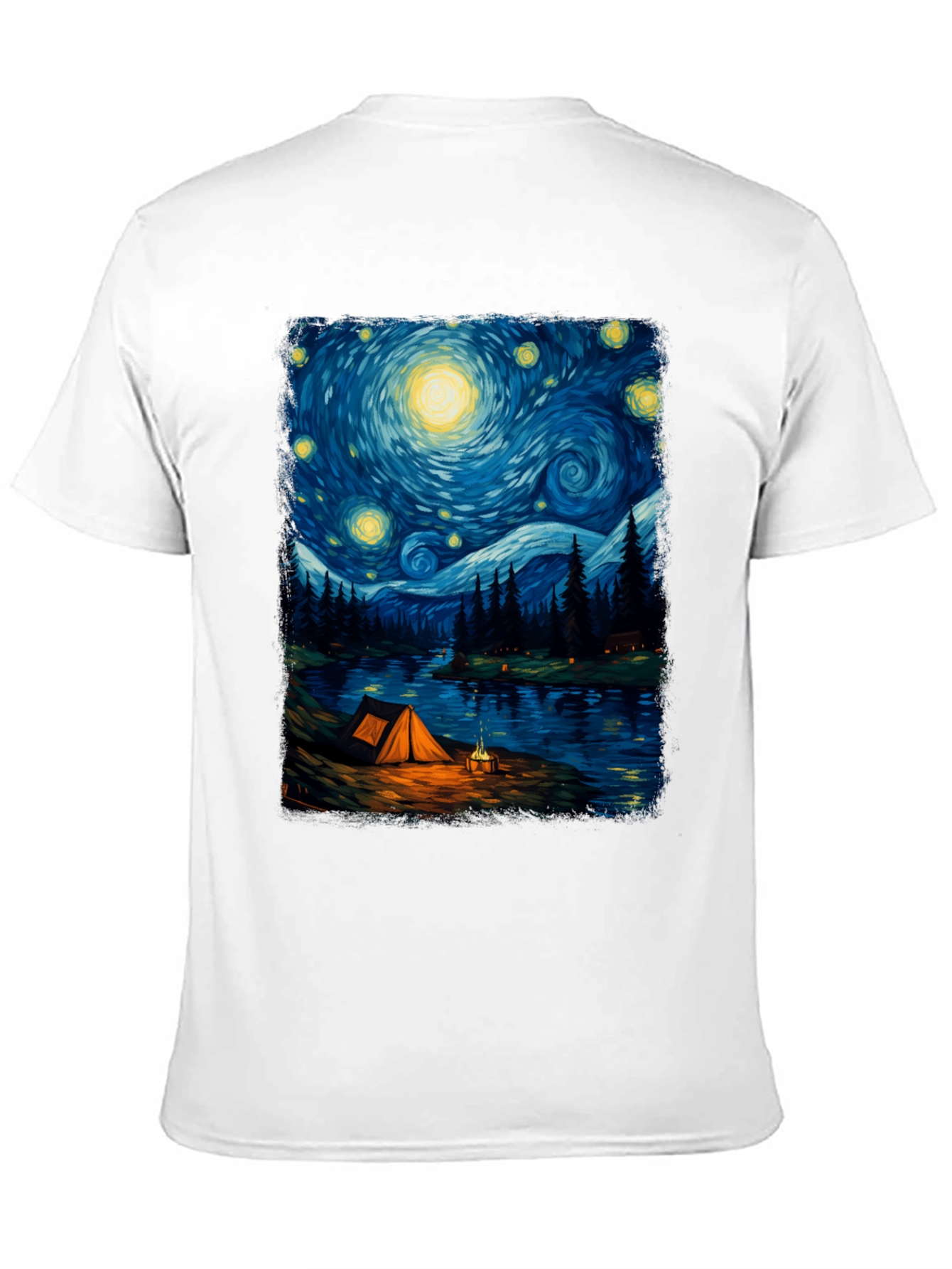 Starry Night Camping Graphic Tee