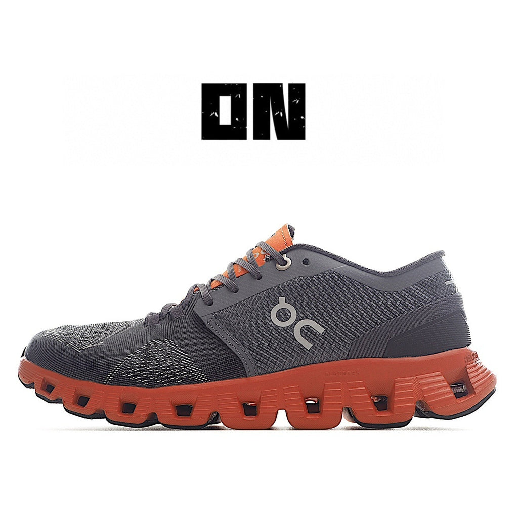 ON Cloud X Men's Running Shoe - Rust/Rock