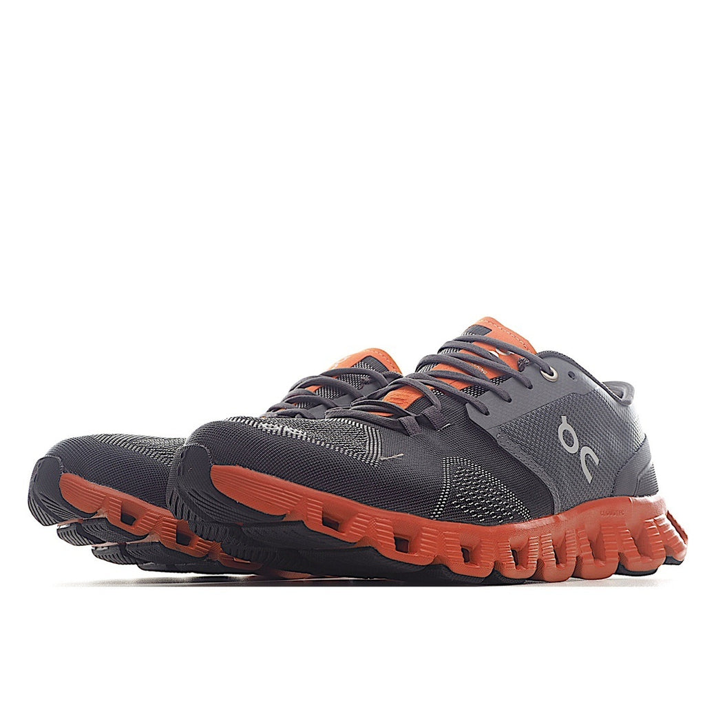 ON Cloud X Men's Running Shoe - Rust/Rock