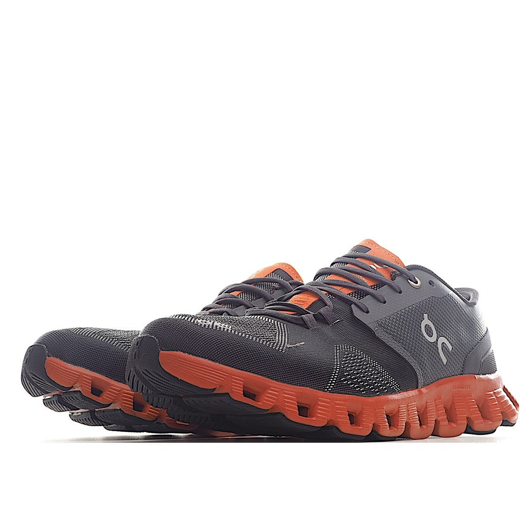ON Cloud X Men's Running Shoe - Rust/Rock