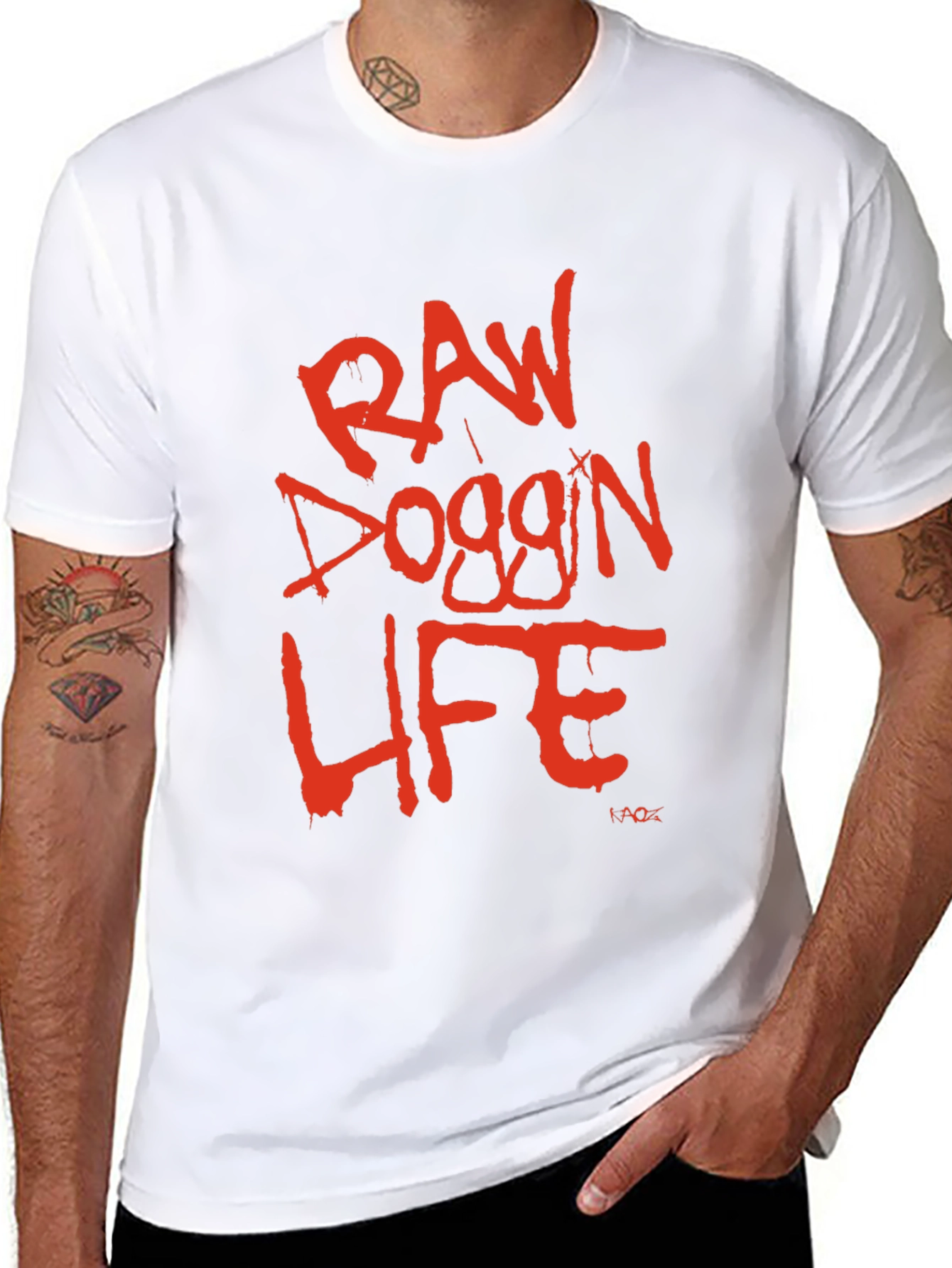 Raw Doggin Life Graphic Tee - Black