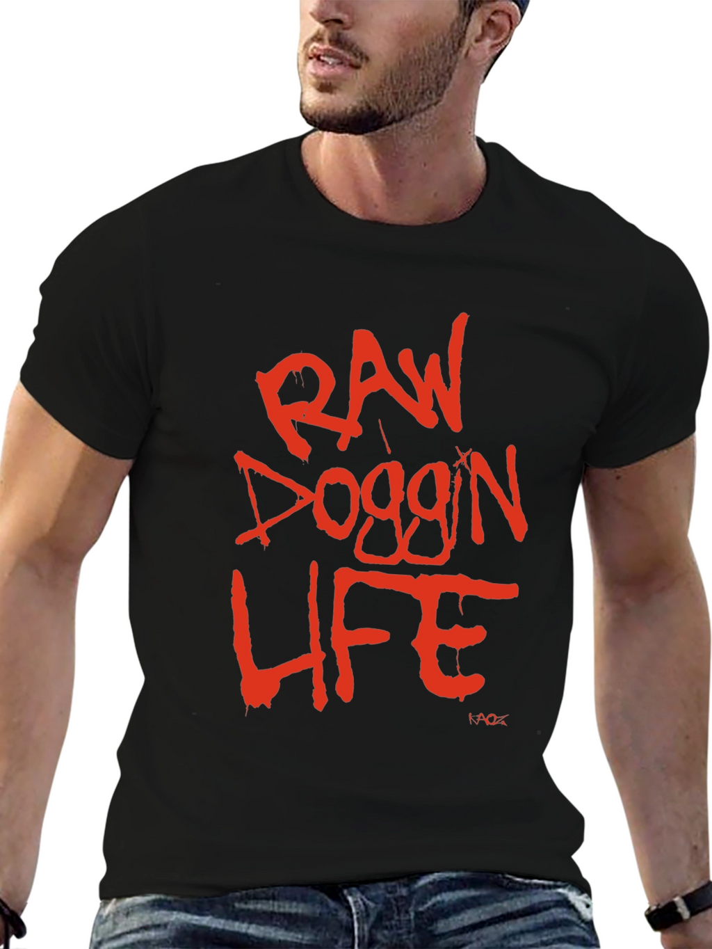 Raw Doggin Life Graphic Tee - Black