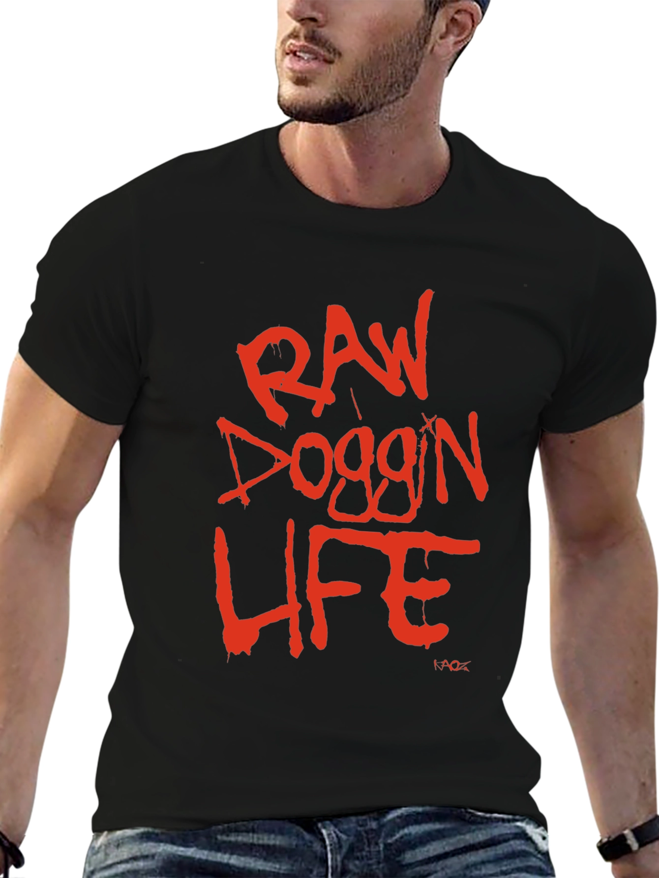 Raw Doggin Life Graphic Tee - Black
