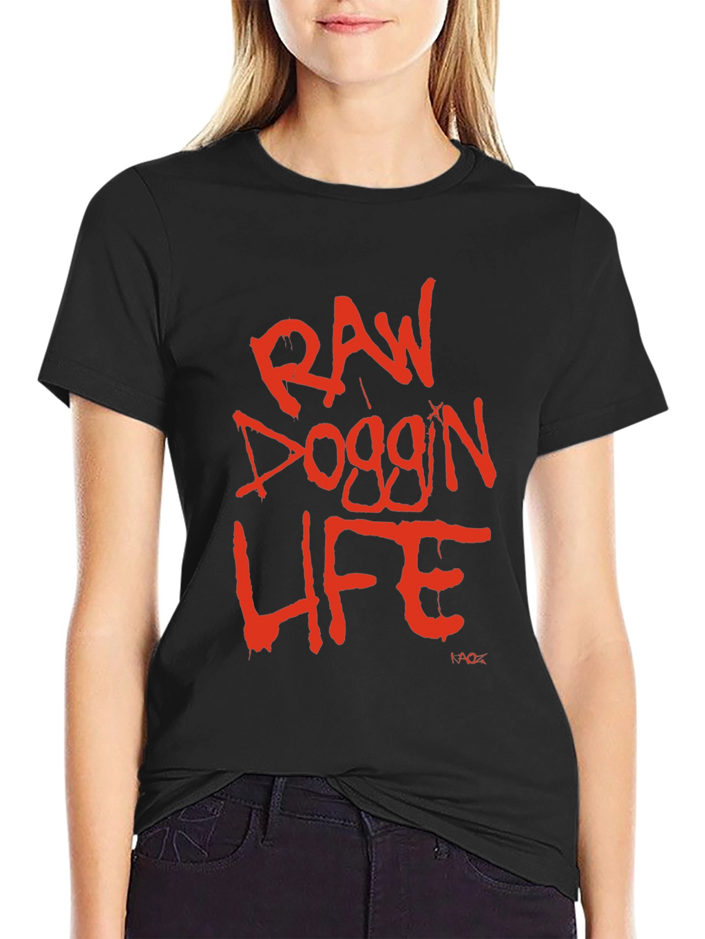 Raw Doggin Life Graphic Tee - Black