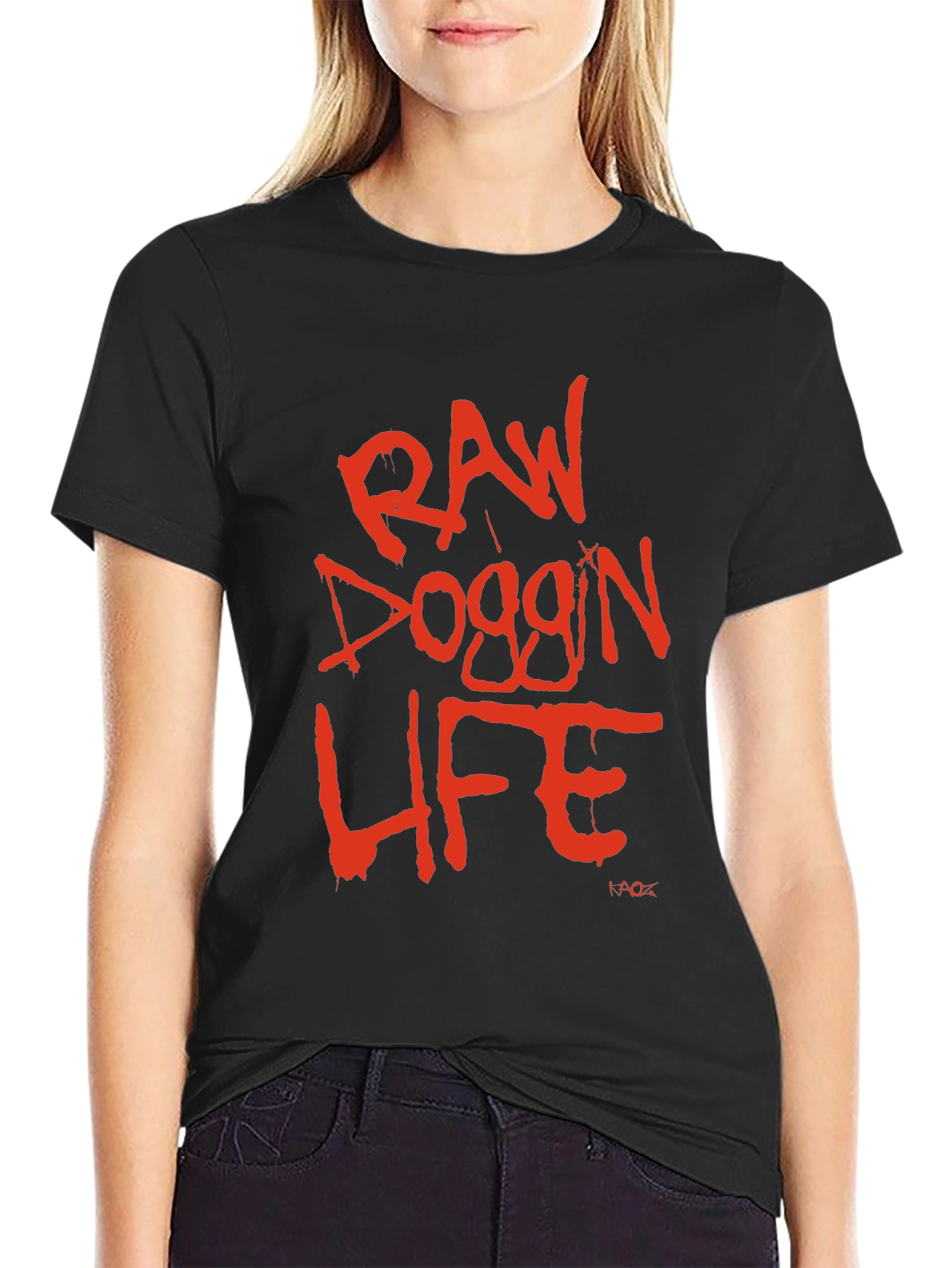 Raw Doggin Life Graphic Tee - Black