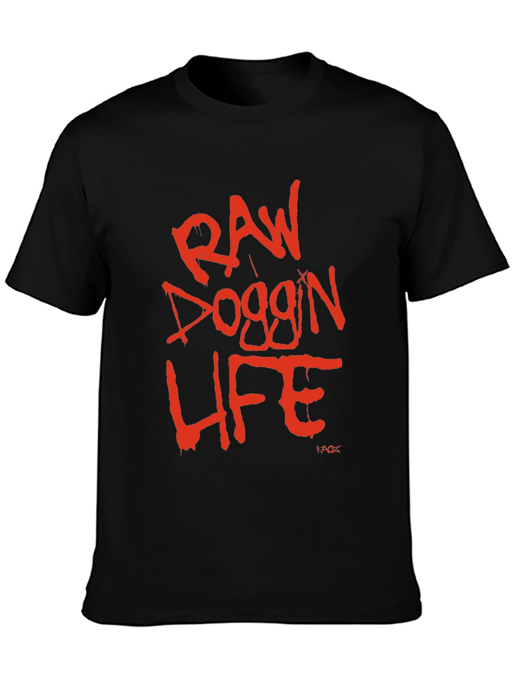 Raw Doggin Life Graphic Tee - Black