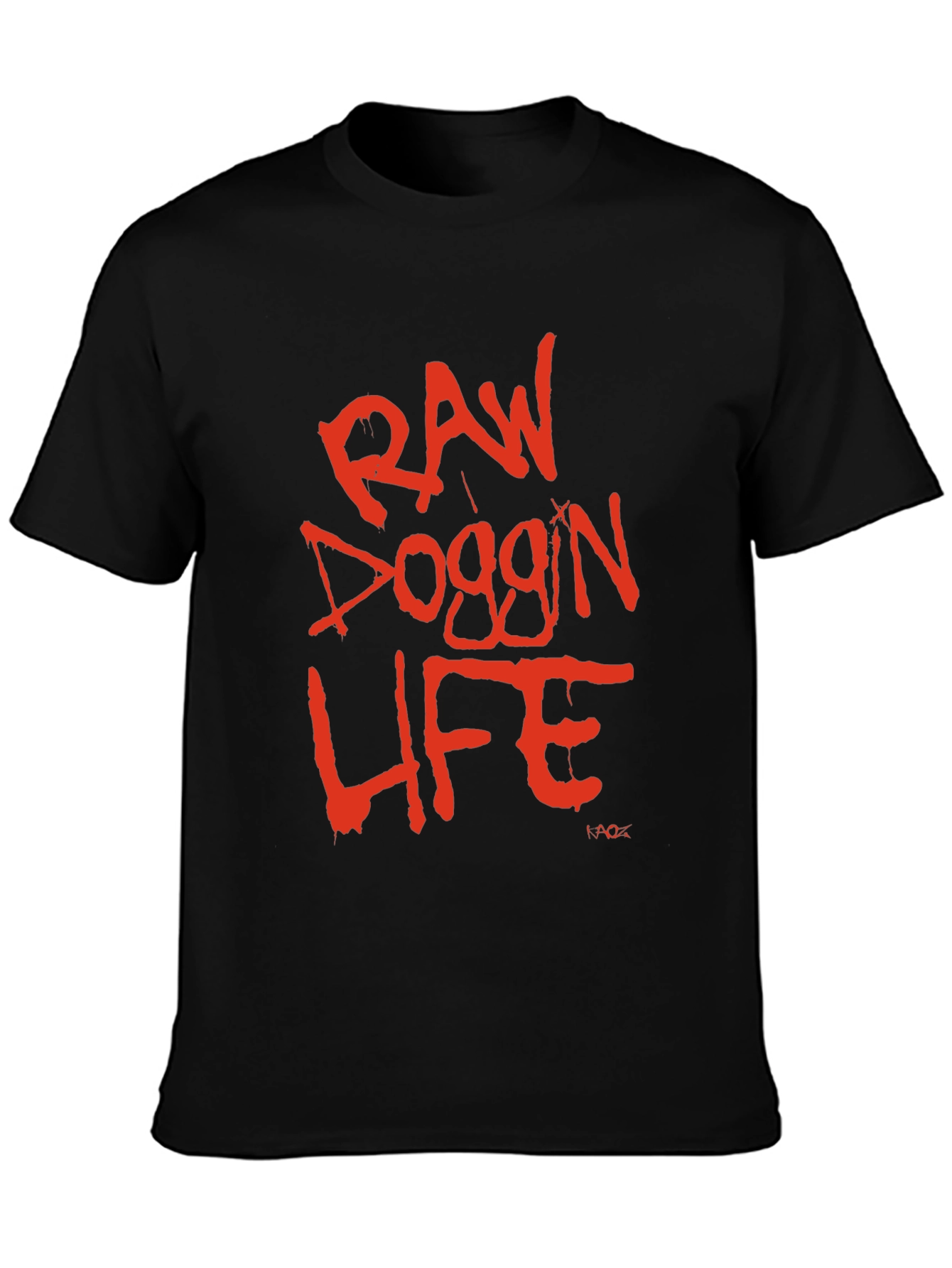 Raw Doggin Life Graphic Tee - Black