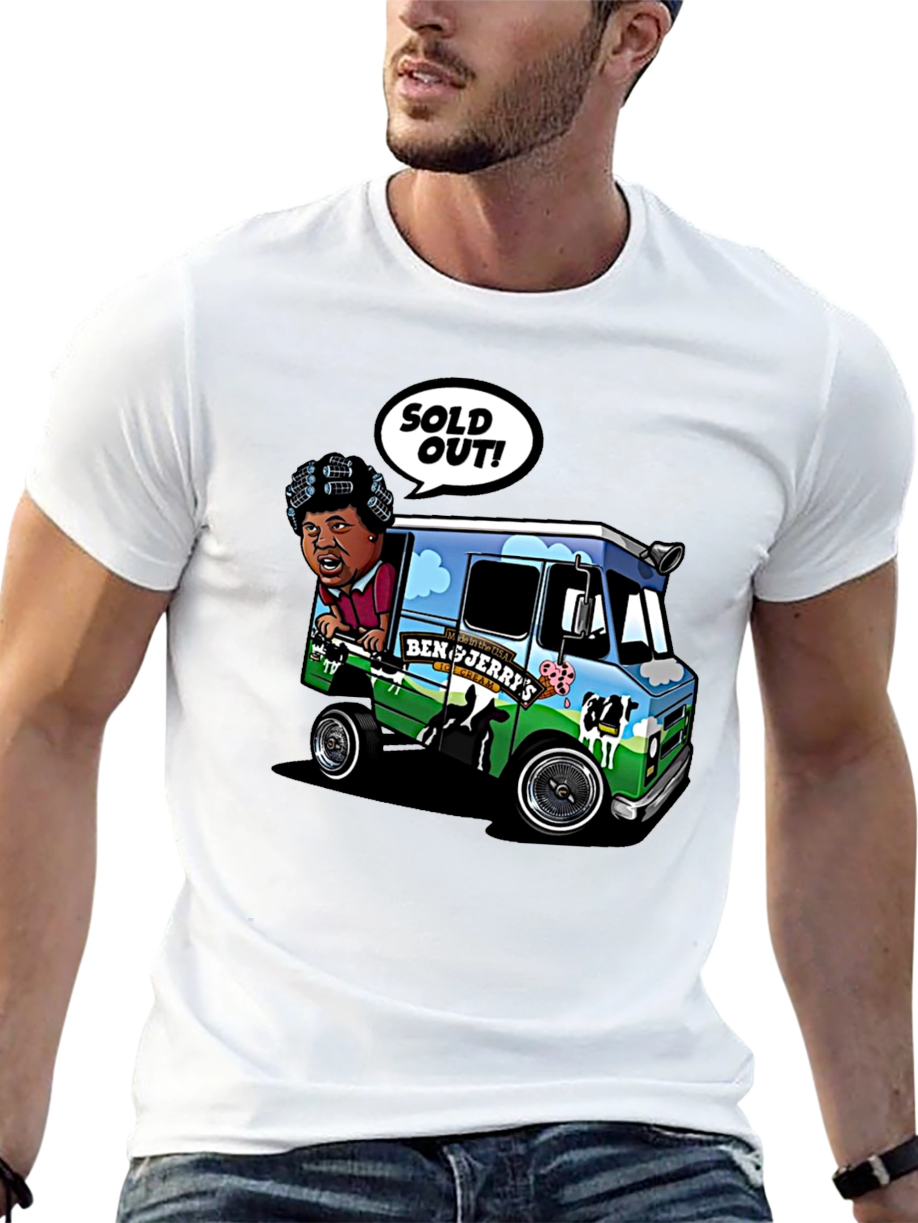 Ben & Jerrys Ice Cream Truck Graphic T-Shirt