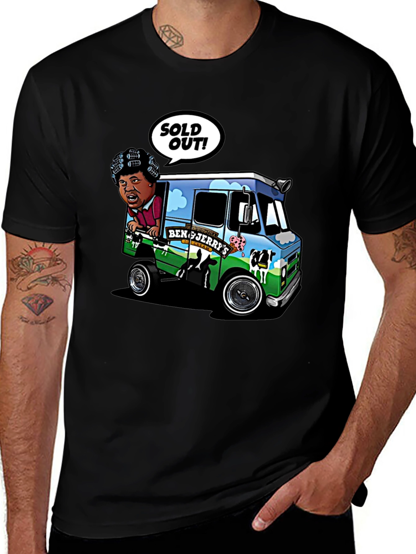 Ben & Jerrys Ice Cream Truck Graphic T-Shirt