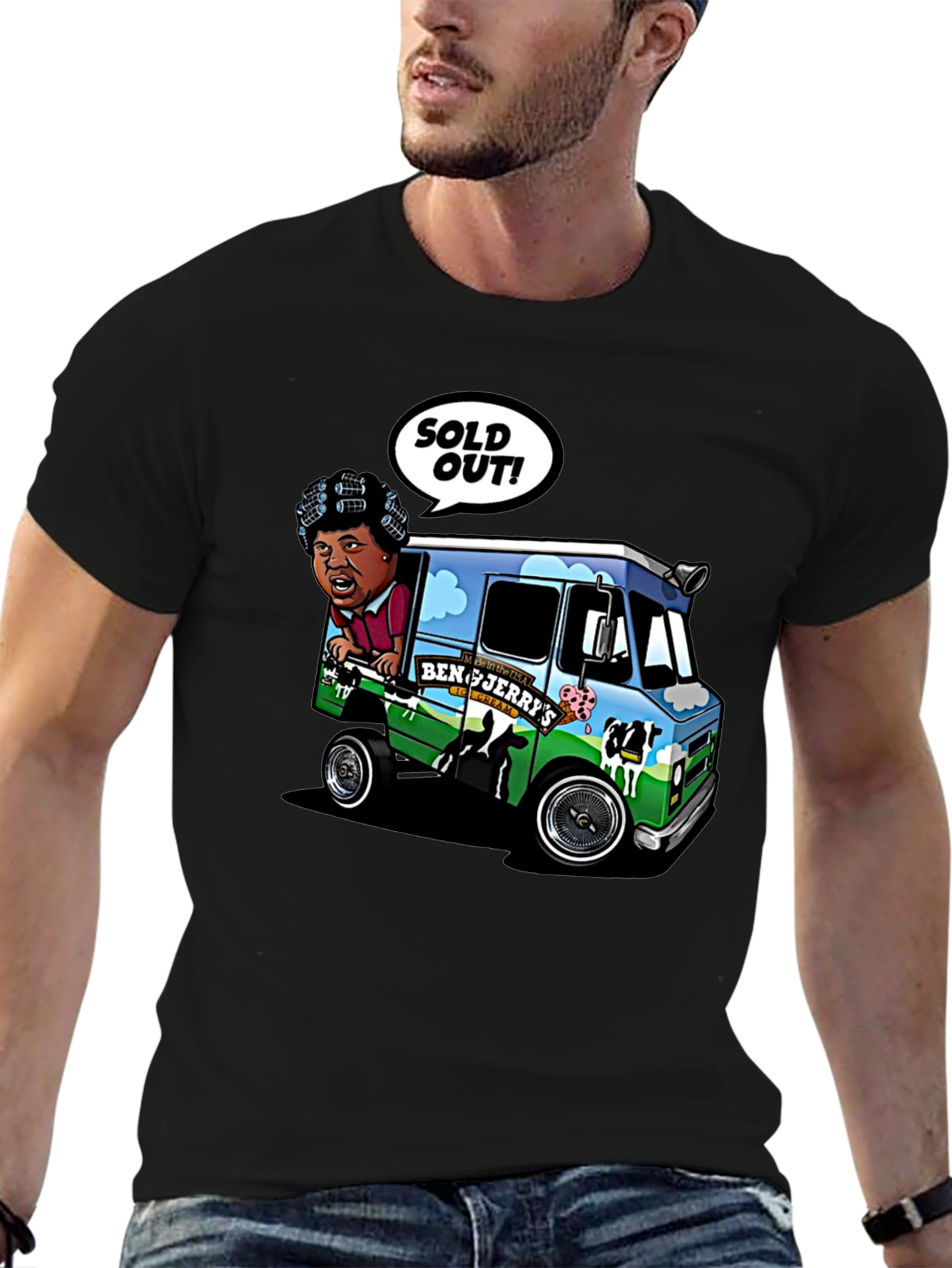Ben & Jerrys Ice Cream Truck Graphic T-Shirt