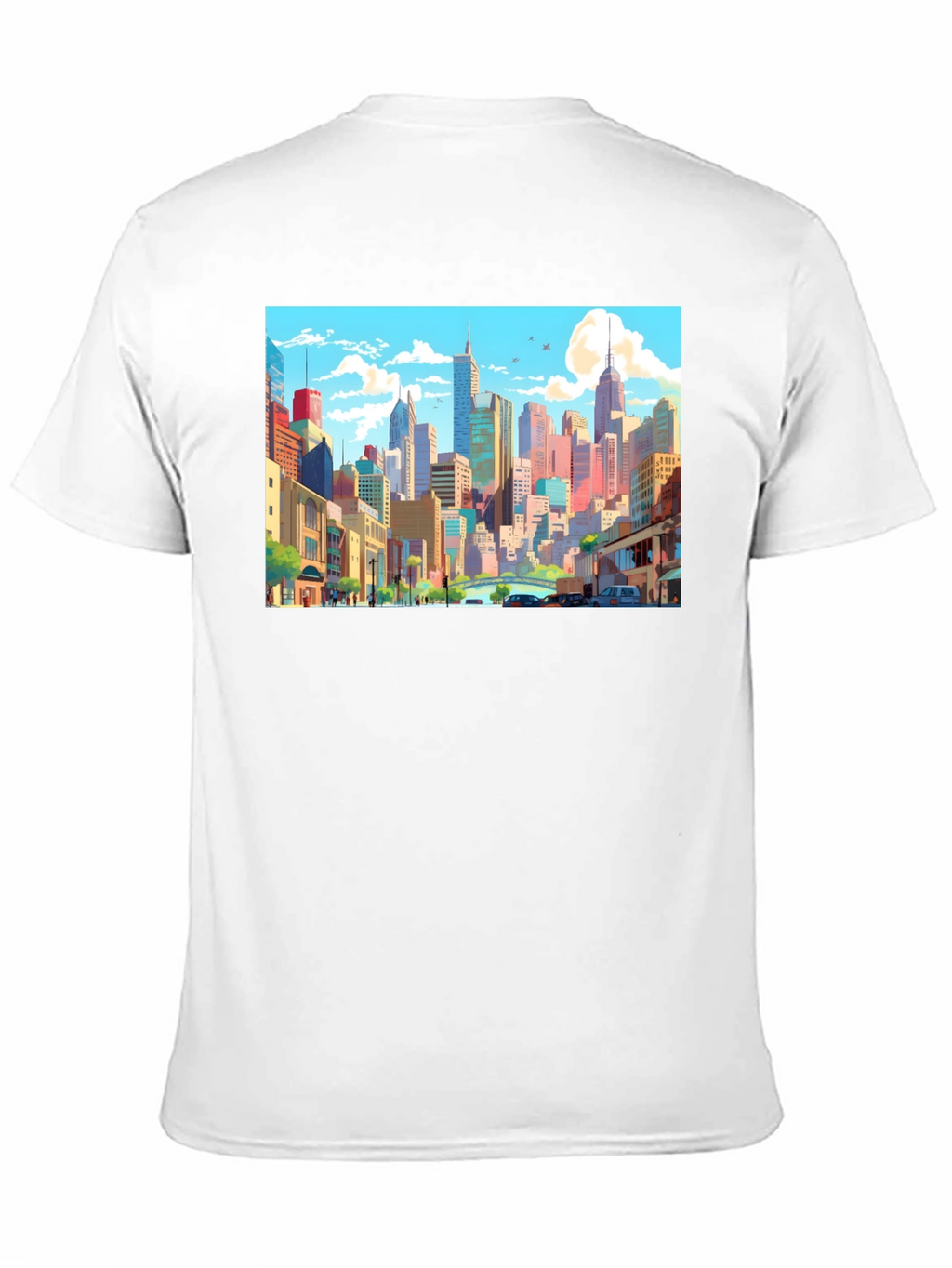Cityscape Anime T-Shirt - Stylish Graphic Tee