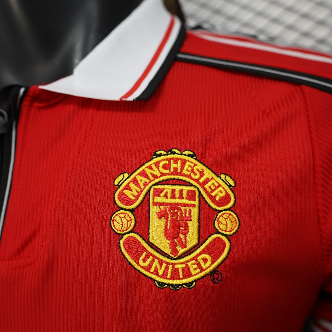 Retro Player Version Manchester United Home Jersey 1998/99