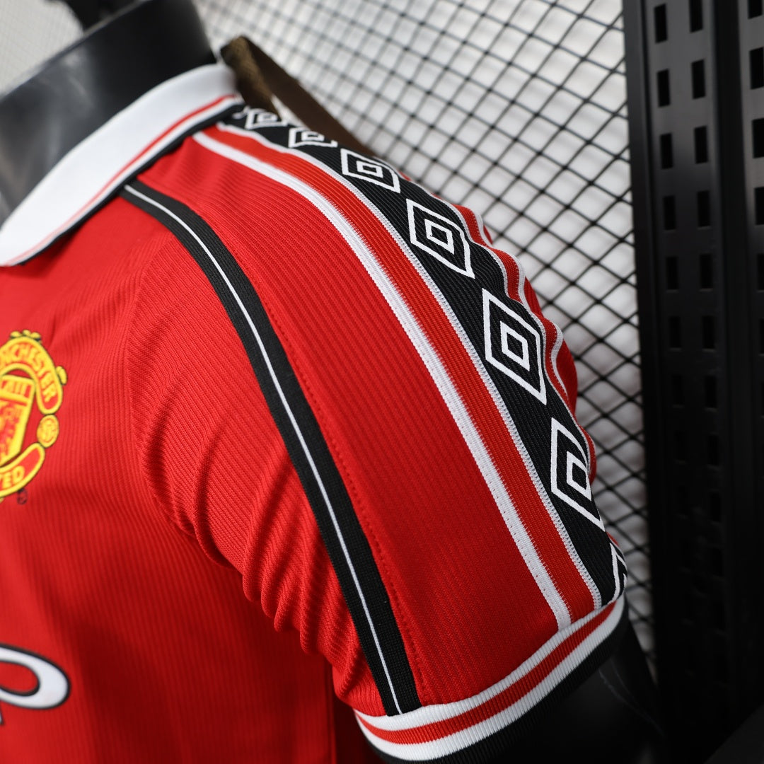 Retro Player Version Manchester United Home Jersey 1998/99