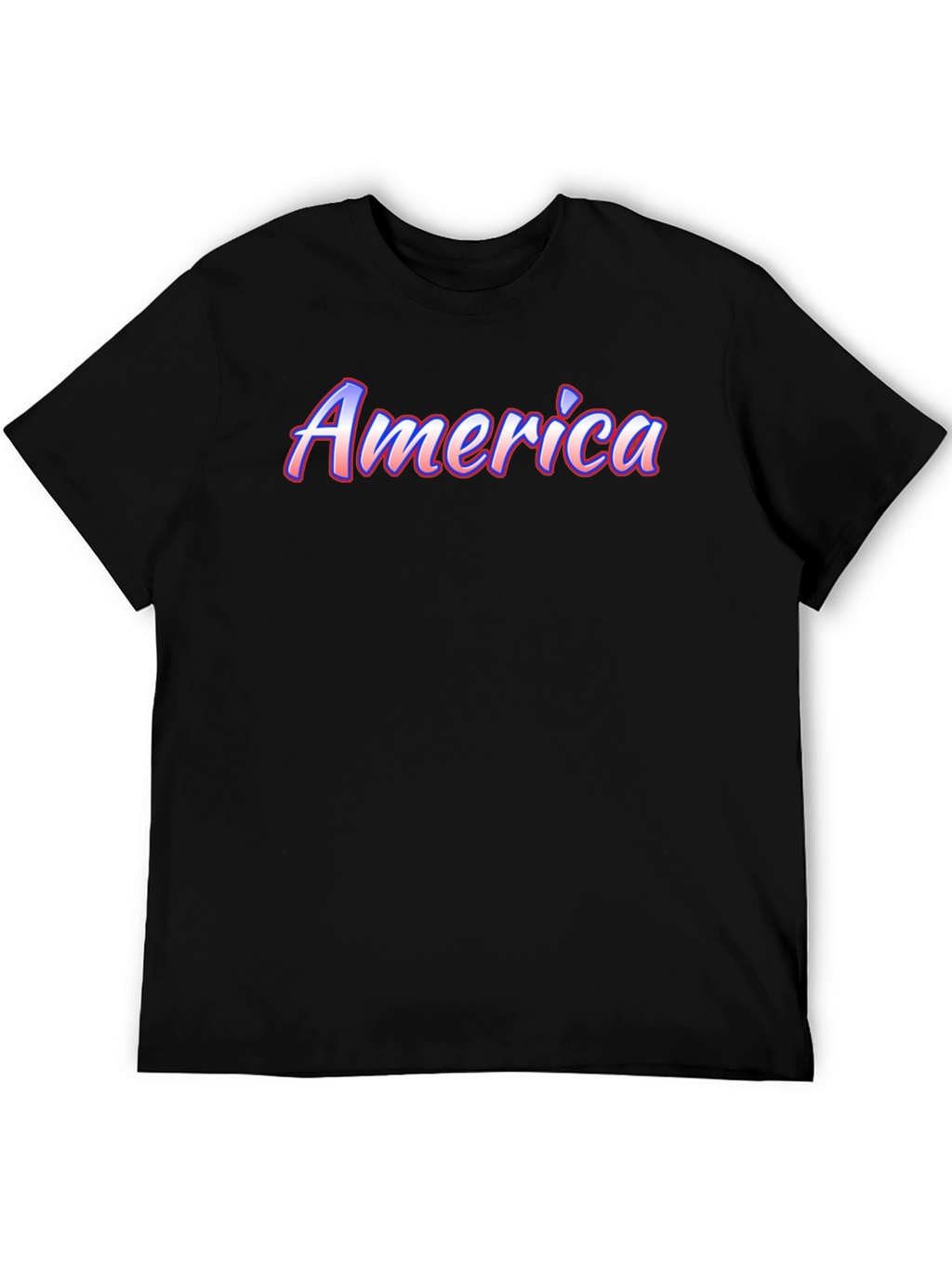 America Graphic Print Black T-Shirt