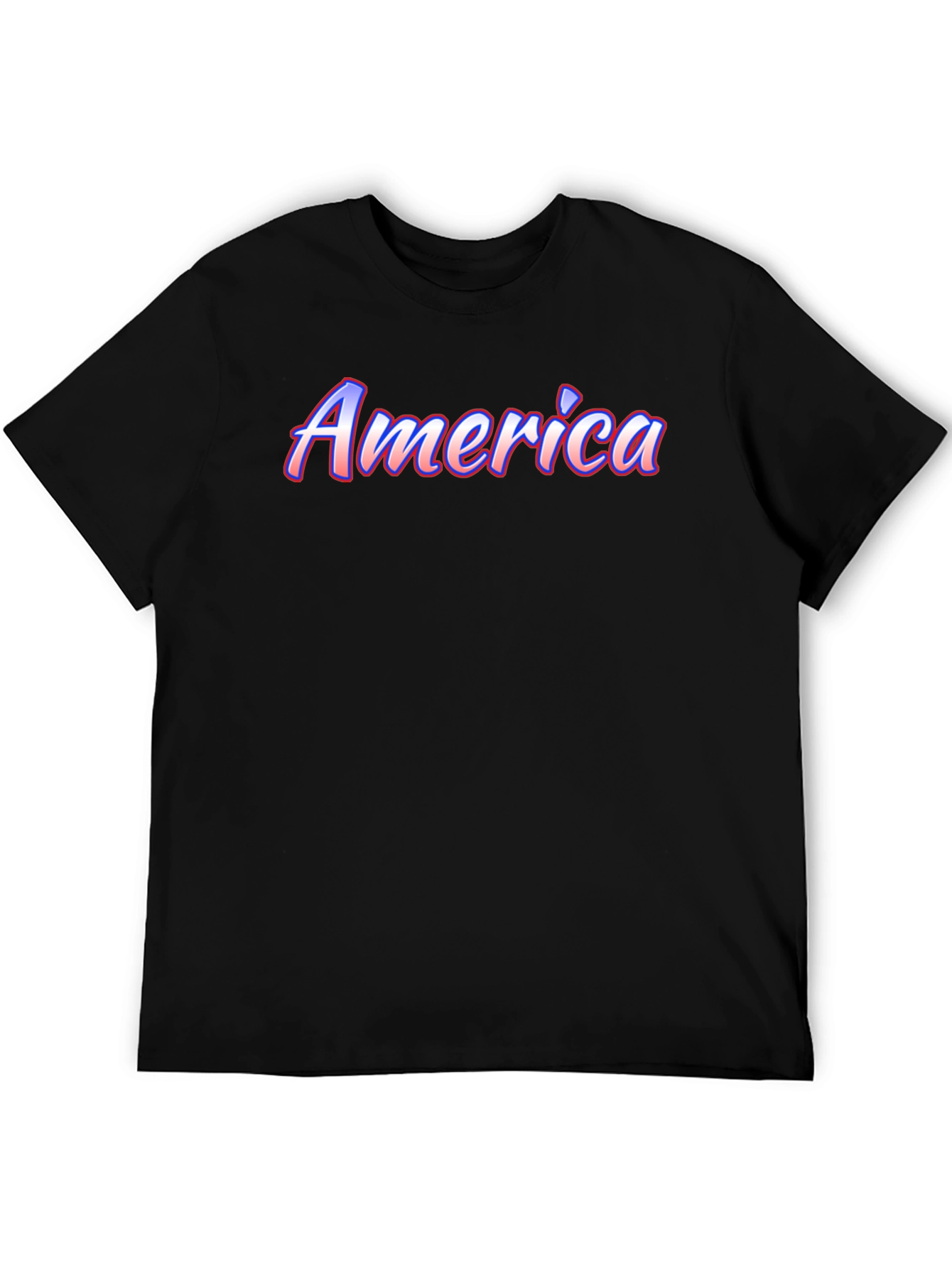 America Graphic Print Black T-Shirt