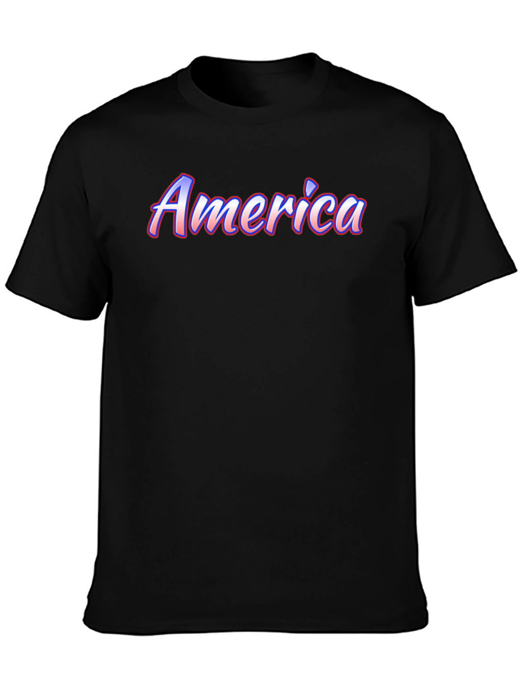 America Graphic Print Black T-Shirt