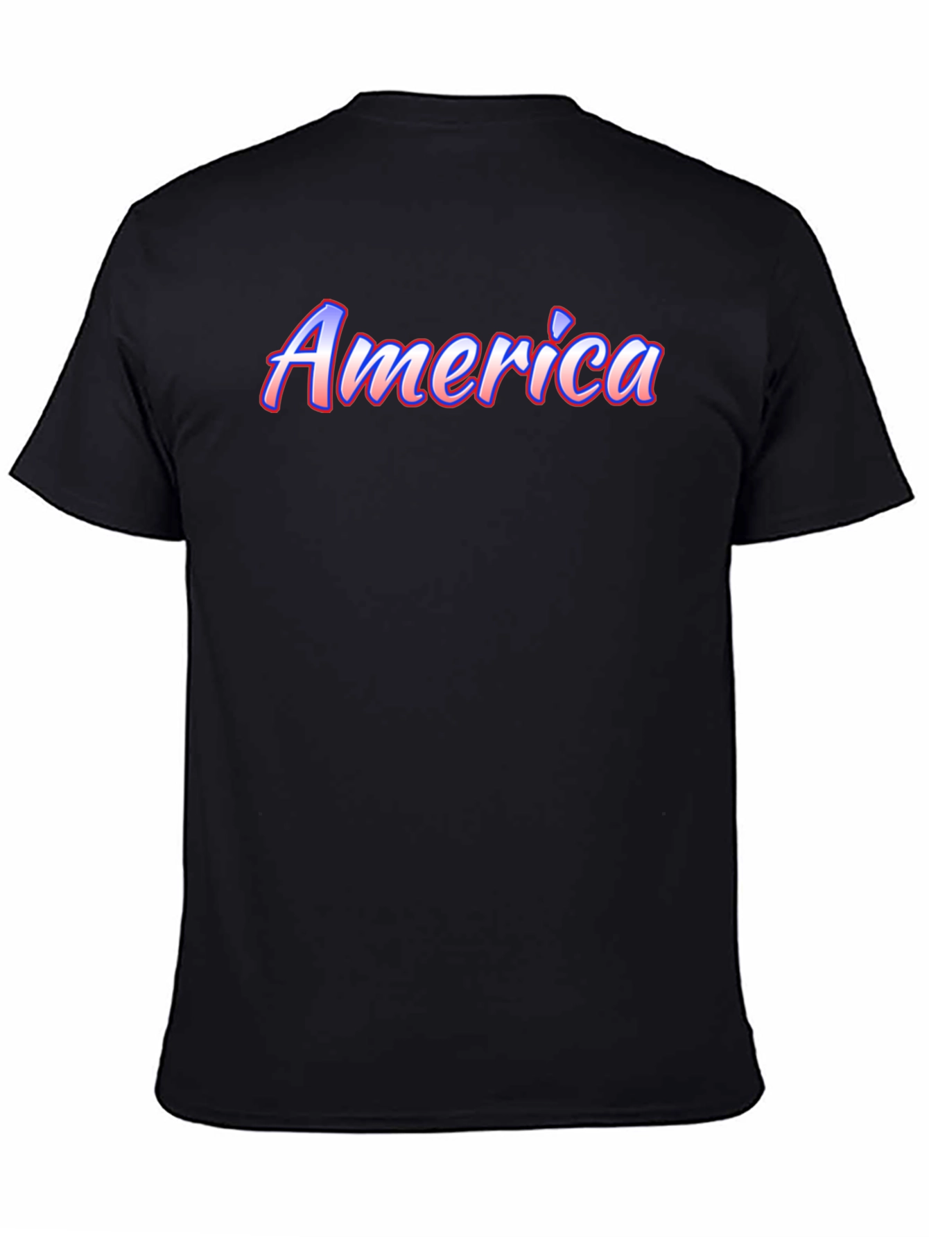 America Graphic Print Black T-Shirt