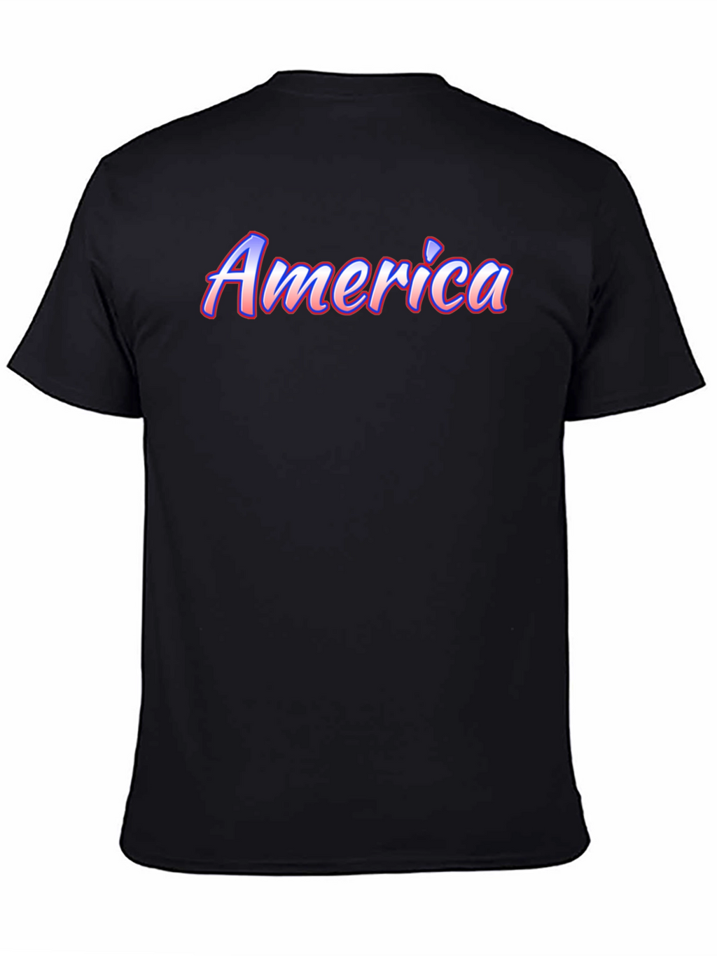 America Graphic Print Black T-Shirt