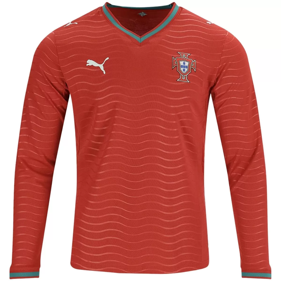 Player Version Portugal Home Long Sleeve Authentic Jersey World Cup 2026