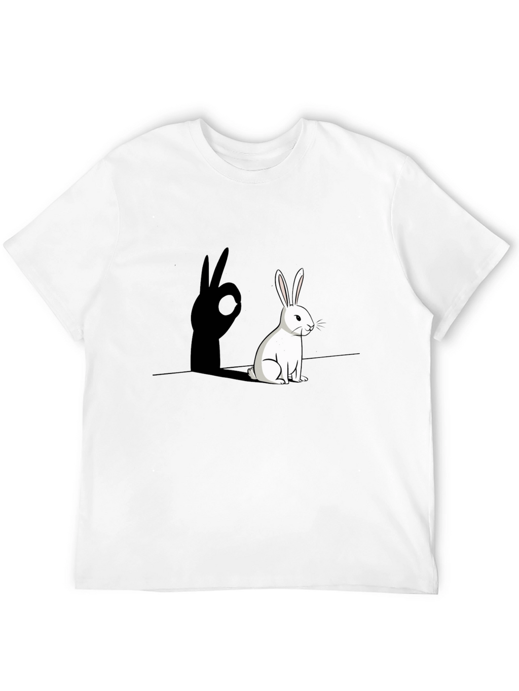 Rabbit Shadow Hand Sign Graphic Tee