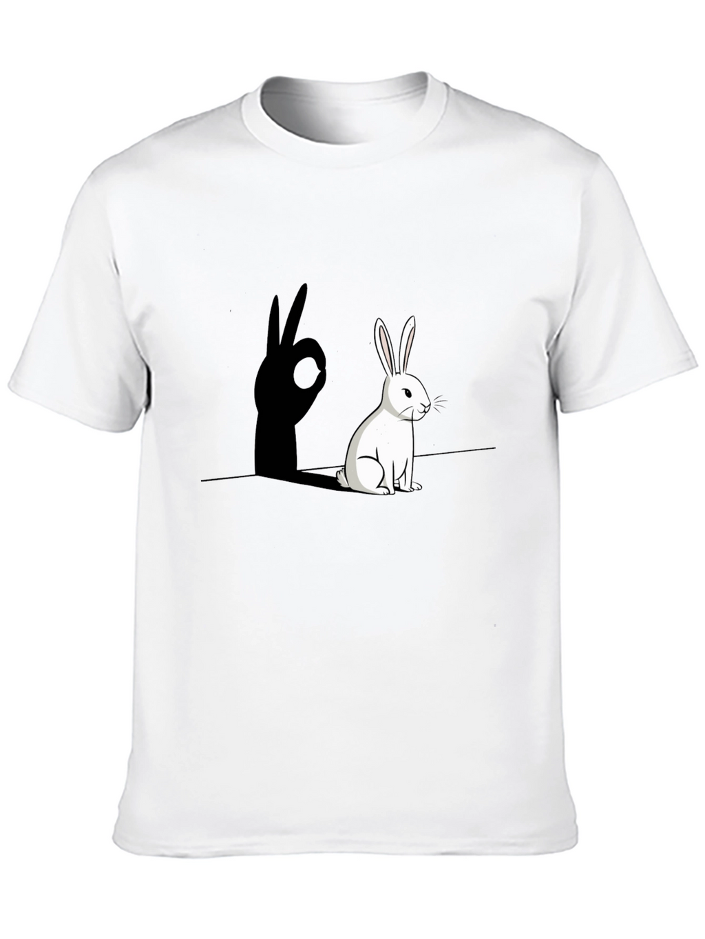 Rabbit Shadow Hand Sign Graphic Tee