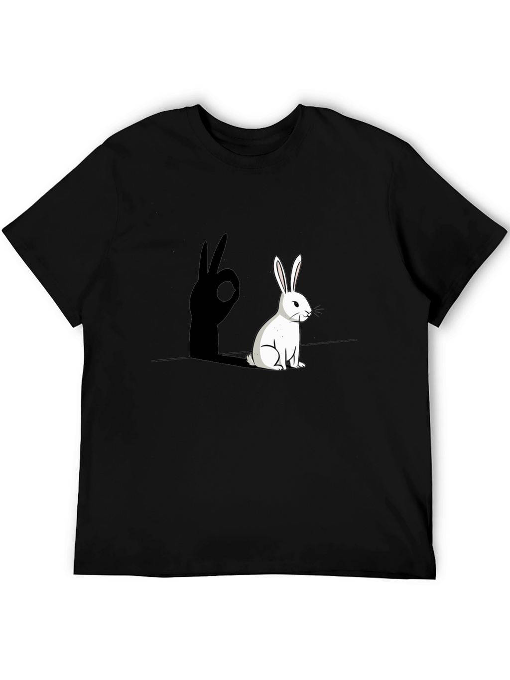 Rabbit Shadow Hand Sign Graphic Tee