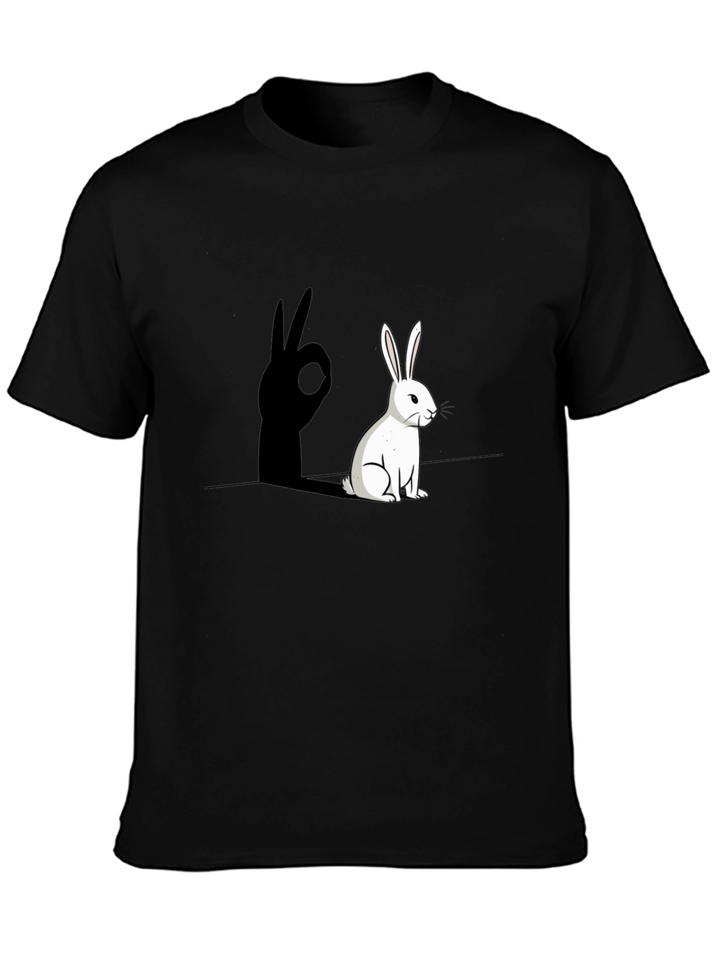 Rabbit Shadow Hand Sign Graphic Tee
