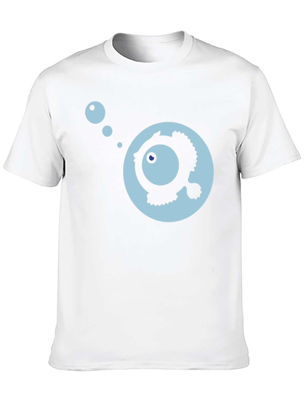 Cartoon Fish Graphic Black T-Shirt