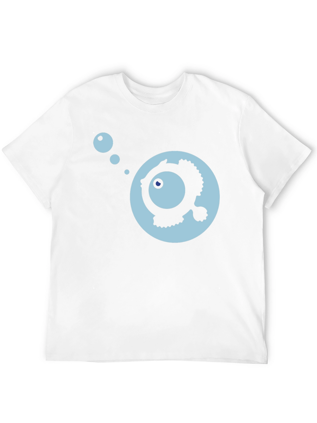 Cartoon Fish Graphic Black T-Shirt