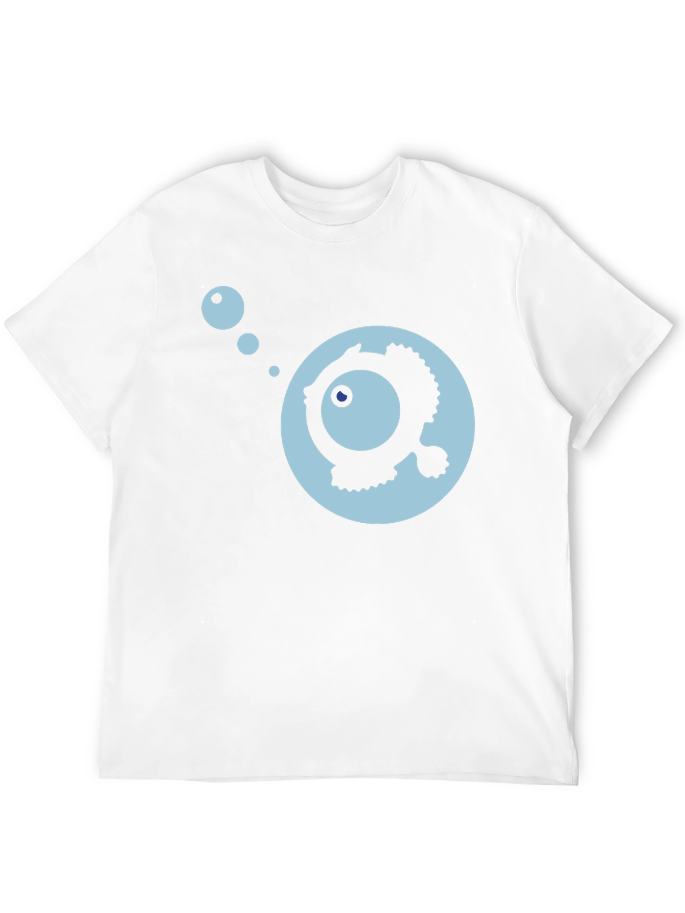 Cartoon Fish Graphic Black T-Shirt