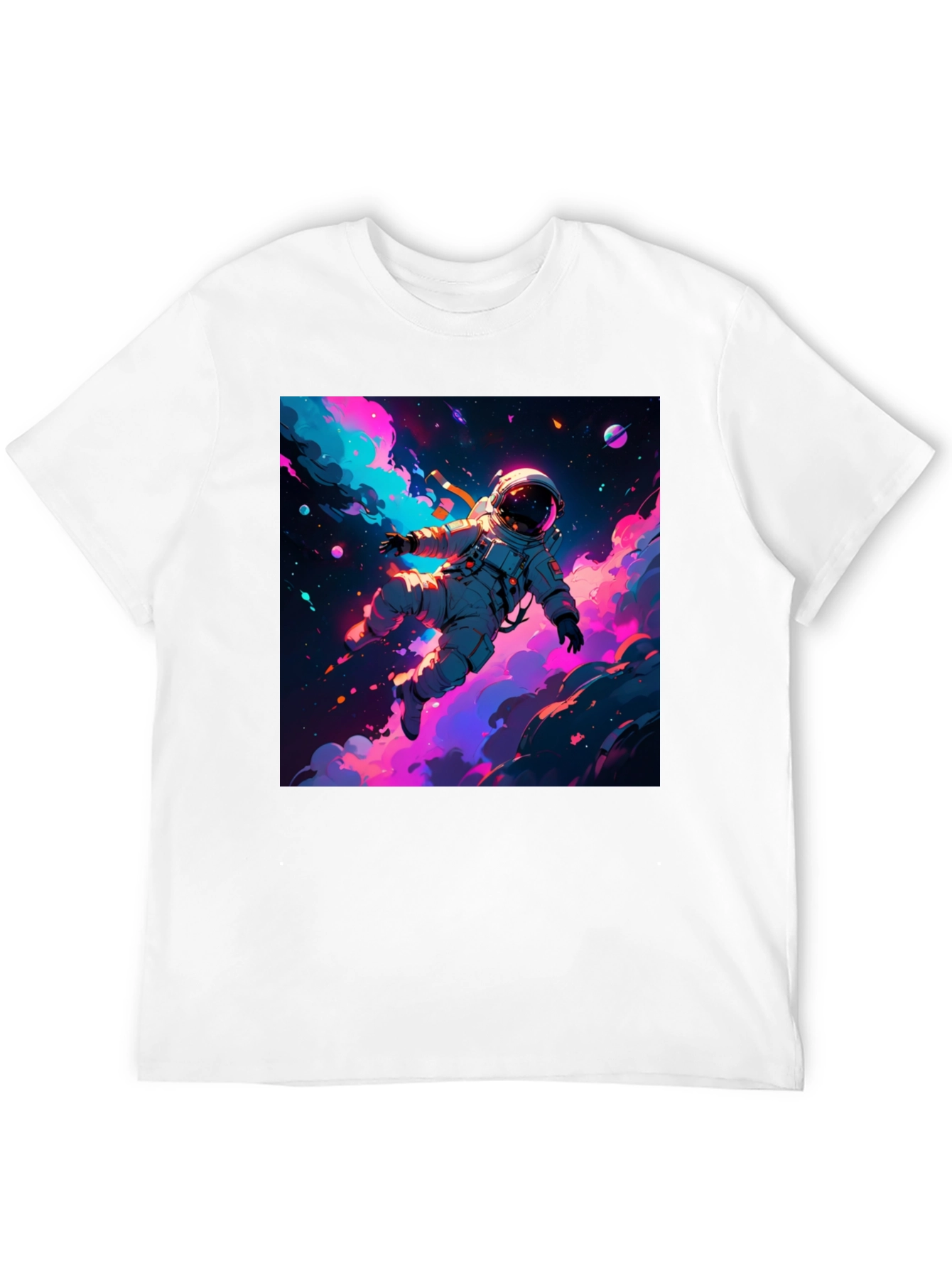 Astronaut Galaxy Graphic Tee - Black