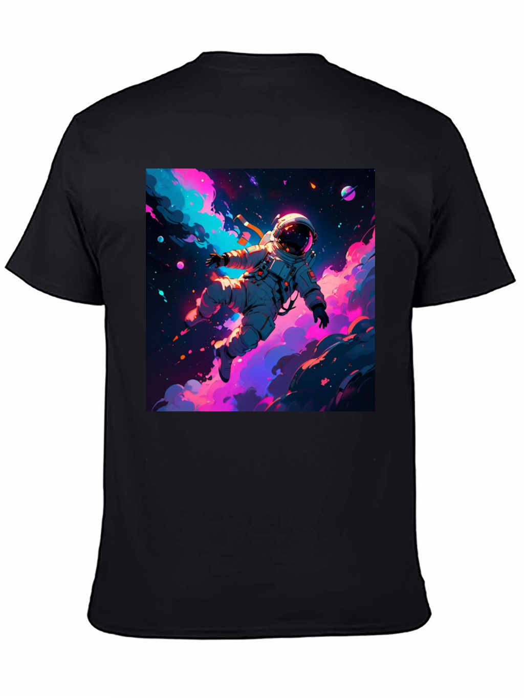 Astronaut Galaxy Graphic Tee - Black