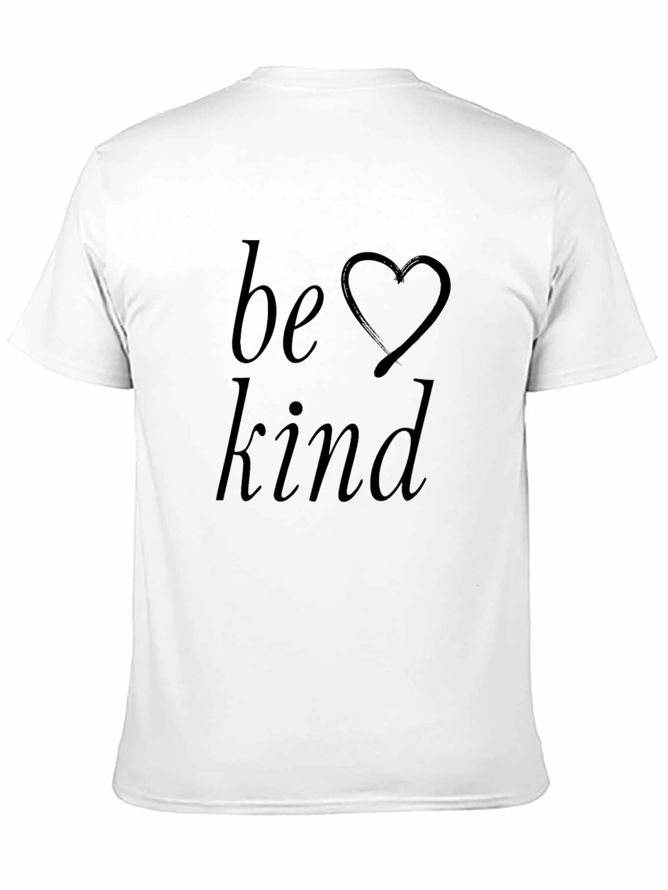 Be Kind Black T-Shirt with Heart Graphic