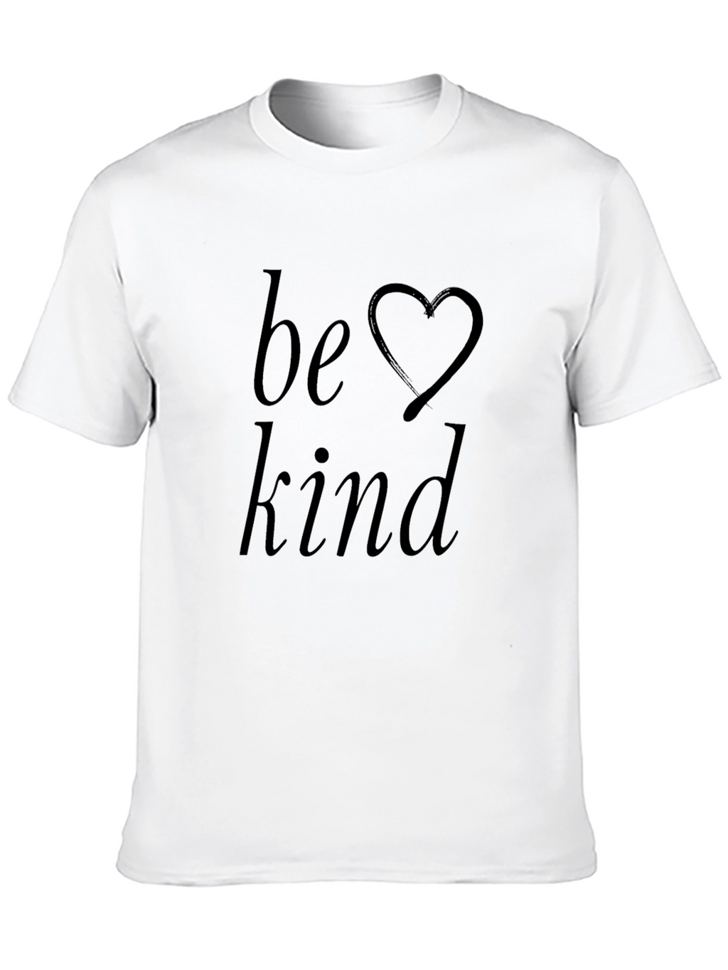 Be Kind Black T-Shirt with Heart Graphic
