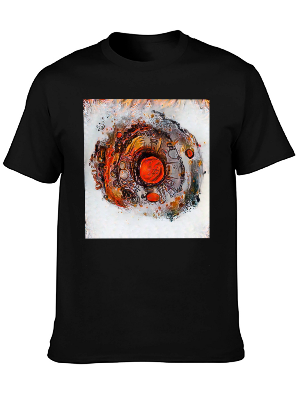Abstract Eye Design Mens Black T-Shirt