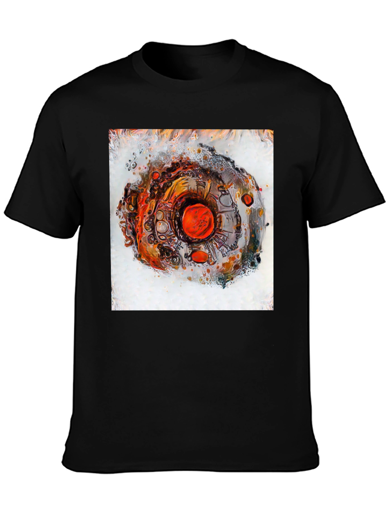 Abstract Eye Design Mens Black T-Shirt