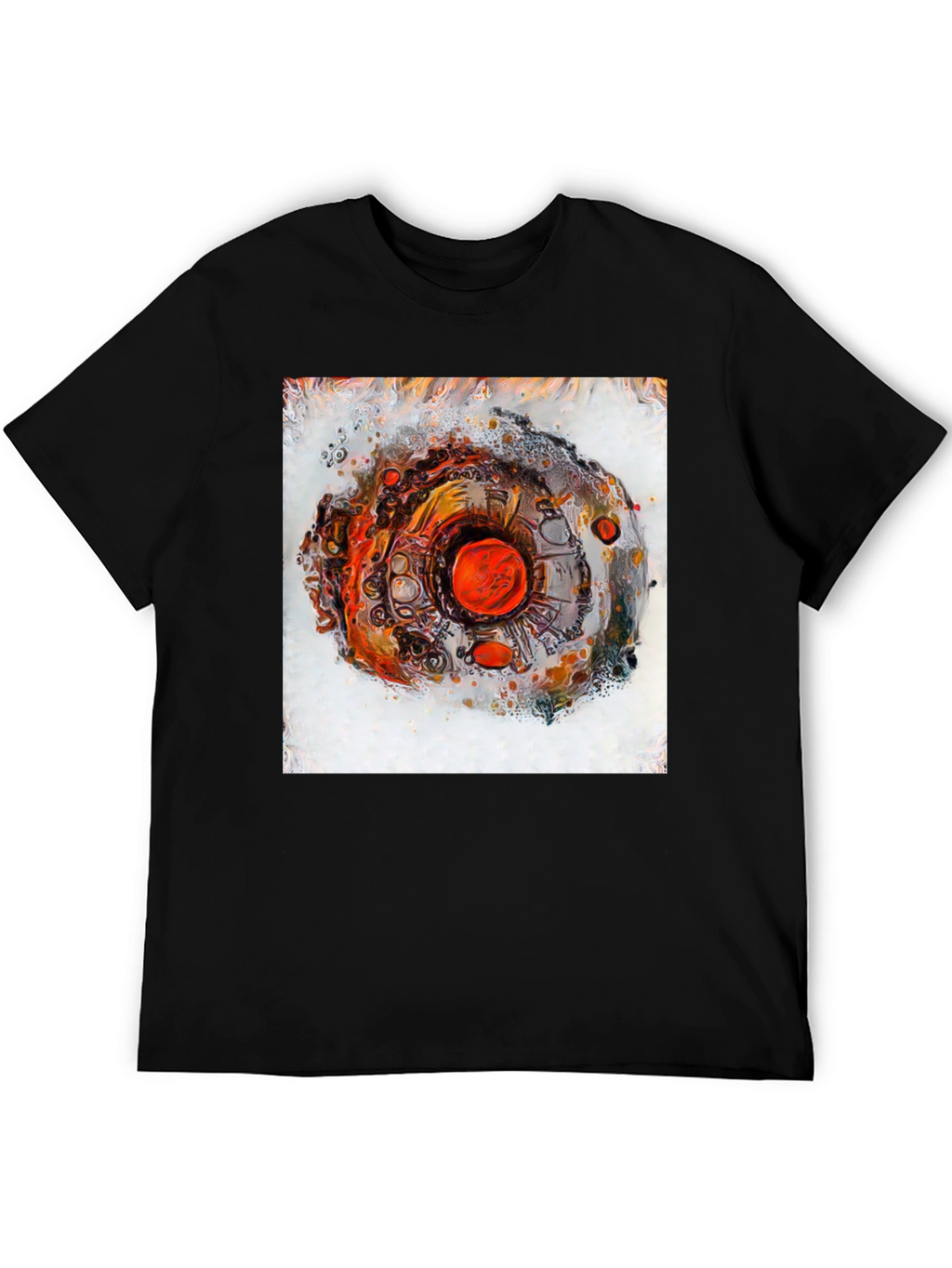 Abstract Eye Design Mens Black T-Shirt