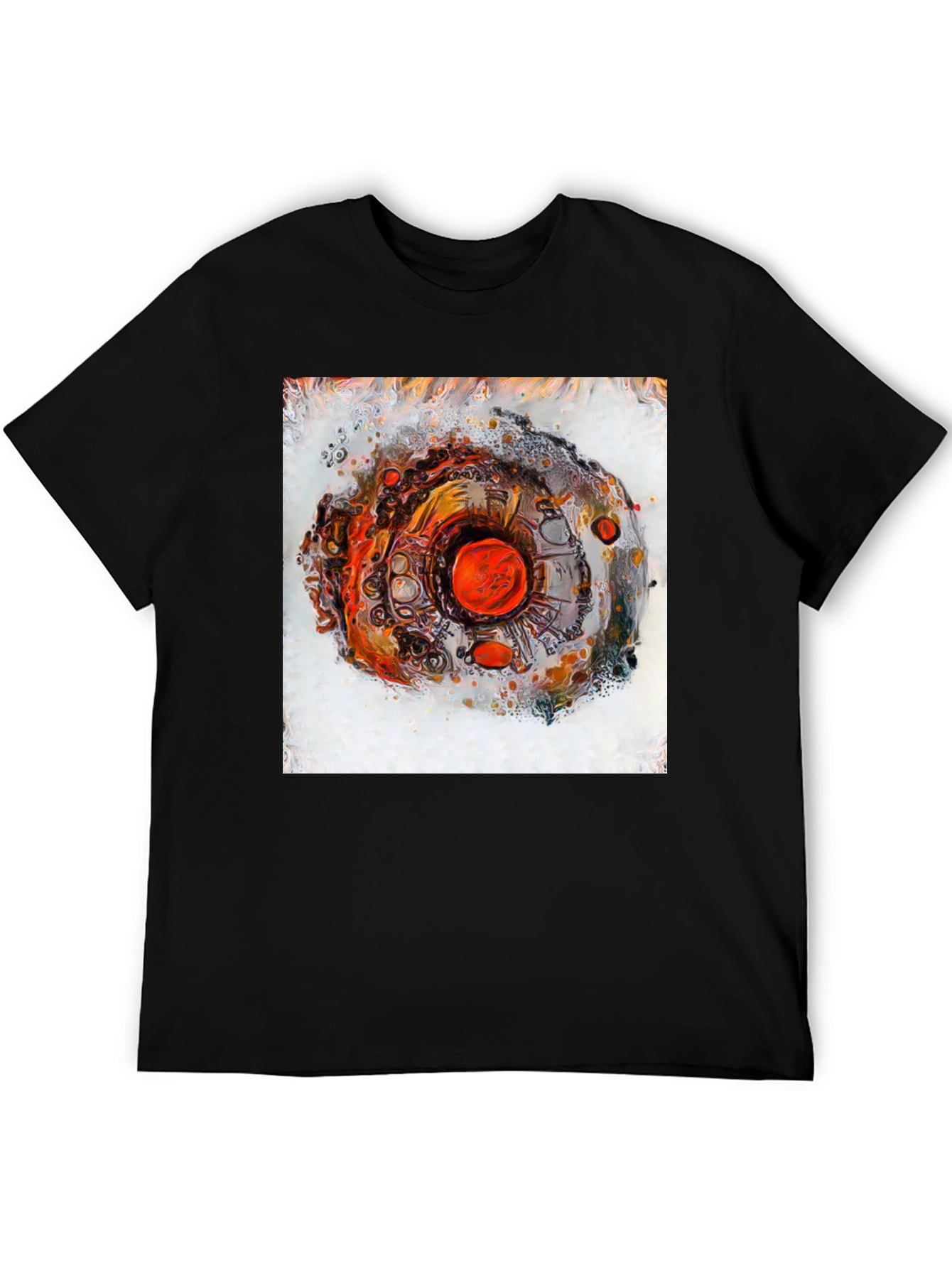 Abstract Eye Design Mens Black T-Shirt