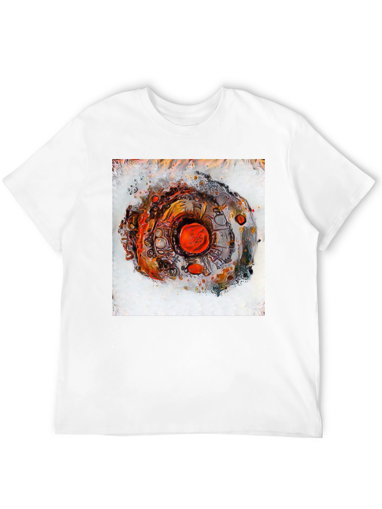 Abstract Eye Design Mens Black T-Shirt