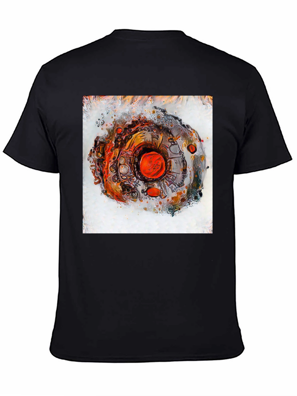 Abstract Eye Design Mens Black T-Shirt
