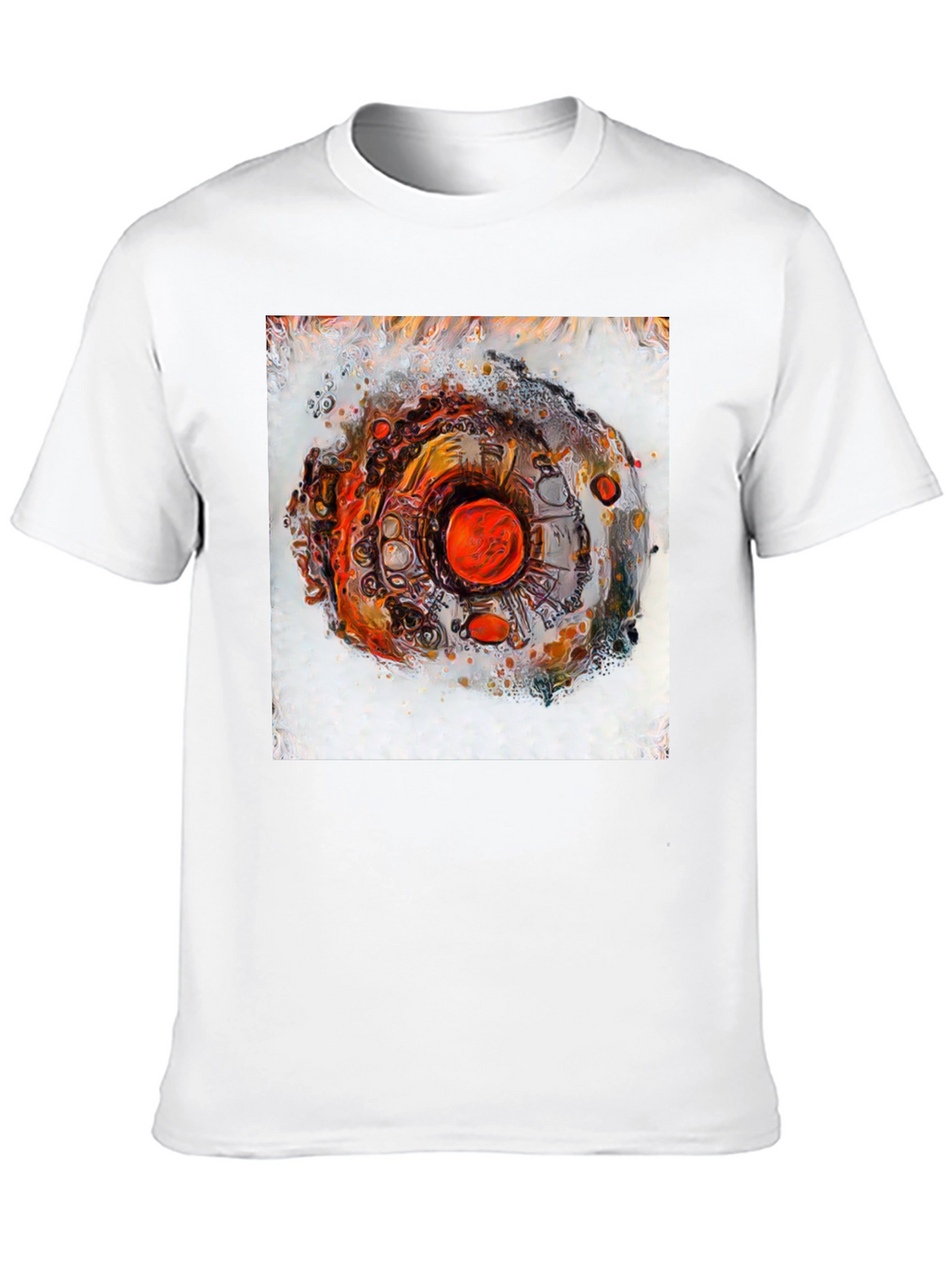 Abstract Eye Design Mens Black T-Shirt