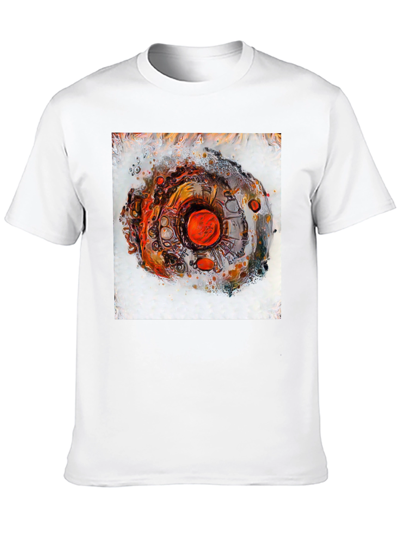 Abstract Eye Design Mens Black T-Shirt